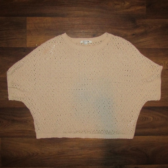 Forever 21 Top Blouse Tan Size Small Short sleeve - Picture 3 of 8